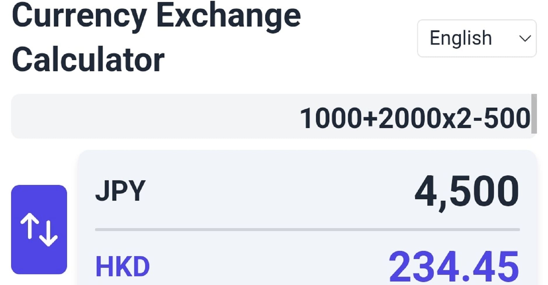 CURRENCY EXCHANGE CALCULATOR intelligence overview